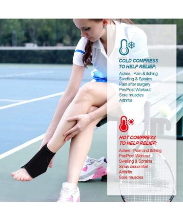 NEWGO Ankle Ice Pack Wrap for Pain Relief - Hot Cold Therapy for Sprained Ankles, Tendonitis, Plantar Fasciitis - Buy Online on GoSupps.com