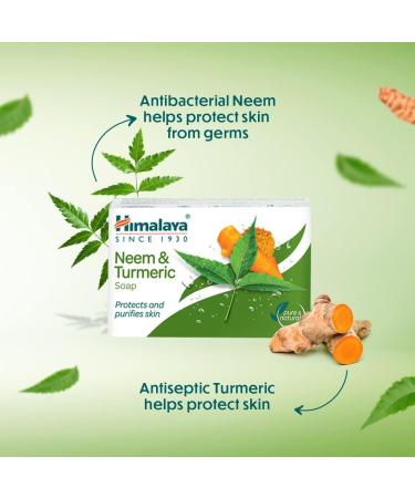 Himalaya Protecting Neem & Turmeric Soap - 75g (Pack of 1) - Buy Online on GoSupps.com