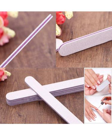 BTYMS 25Pcs Double Sided Emery Board Nail Files 100/180 Grit - Bulk Nail Buffering Files for Acrylic and Natural Nails - 25 Count - Buy Online on GoSupps.com