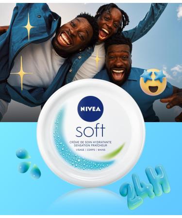 NIVEA Soft 3-in-1 Multi-Use Moisturizing Cream (1 x 50ml) Face Body and Hand Cream for Intense Hydration Multi-Use Moisturizing Cream - Buy Online on GoSupps.com