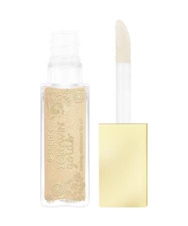 Essence the Glowin 'Golds Caring Shimmer Lip Oil lip pomade No. 01 gold vegan without alcohol without parabens without microplastic particles 1 Pack (9ml)