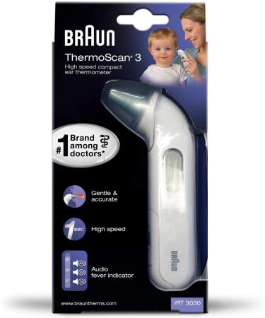 Finoo 23133 Braun ThermoScan 3 Infrared Ear Thermometer - Fast & Accurate Temperature Reading - Buy Online on GoSupps.com