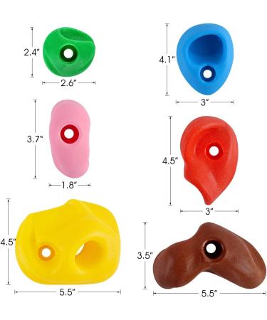 TOPNEW 32 Rock Climbing Holds for Kids & Adults - Indoor & Outdoor Playground Play Set with Mounting Hardware - Buy Online on GoSupps.com