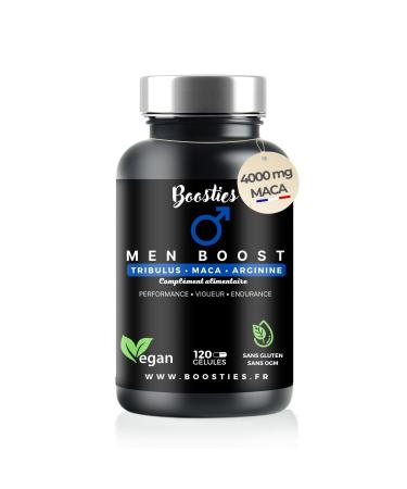 Men boost Pre-workout Extra Strength Maca Tribulus terrestris Arginine Citrulline Zinc Vitamin B12 Copper Selenium Sports & Male Performance Endurance Vigor Energy 120 Capsules