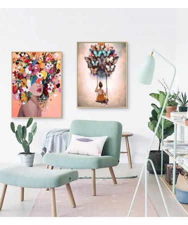 Eterkosu Flowers Paint by Number Kit - DIY Tree of Life Adult Painting Set for Beginners - 4 Pack Canvas Paint by Numbers for Adults and Kids Crafts - Buy Online on GoSupps.com