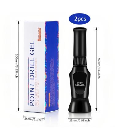 2 Piece Nail Rhinestone Glue Set Resin Nail Gemstone Adhesive Glue Needle Brush Dual Purpose Jewelry Glue UV Gel for Nail Art Salons DIY Enthusiasts Decorations Tools 10ml - Buy Online on GoSupps.com