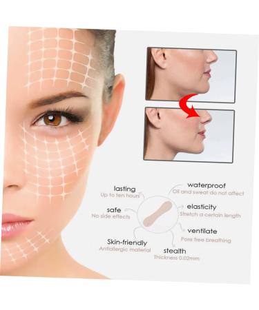 Didiseaon 80pcs V-type Lift Face Pasters Invisible Tape Skin Tightening Tapes Synthetic Rubber Transparent - Buy Online on GoSupps.com