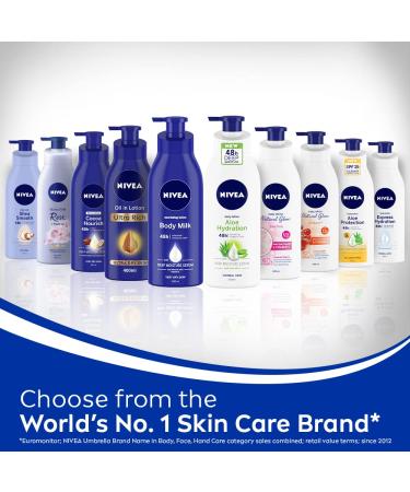 Nivea Rose and Argan Oil Body Lotion 400ml - Hydrating Formula for Dry Skin - Buy Online on GoSupps.com