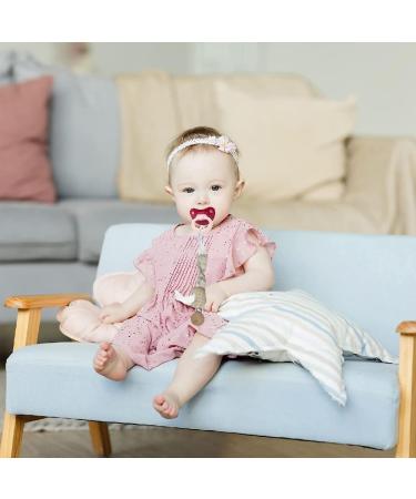 Lichuanuk Baby Pacifier Chain Set - 2-Piece Fabric Clip & Beech Wood for Boys & Girls - Includes Pacifier Rings - Ideal for All Baby Bite Toys - Buy Online on GoSupps.com