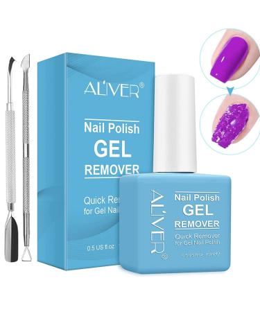 Gel Nail Polish Remover (15ML)- Professional Gel Remover For Nails With Cuticle Pusher  Gel Nail Remover  Remove Gel Polish In 2-3 Minutes  Safe And Quick DIY Home - Buy Online on GoSupps.com