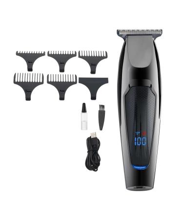 Razors Professional Rechargeable T Shape Blade Balding Best Hair Trimmer with LCD Display Black