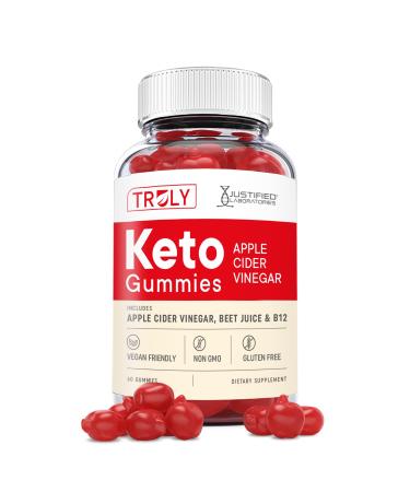 Justified Laboratories Truly Keto ACV Gummies 1000MG with Pomegranate Juice Beet Root B12 60 Gummys 60 Count (Pack of 1)