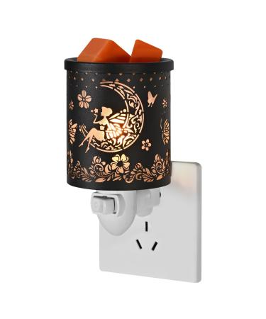 Wax warmers to insert wax warmer candle wax burner candlestick candlestick candlestick for home office decoration and gifts for vacation (moon/flower fairy) 01 flower fairy