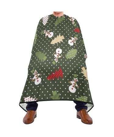 Waterproof Barber Cape -Snowman and Tree Cheetah Haircut Bib for Men Unisex Hair Cutting Cape(8rp1a)