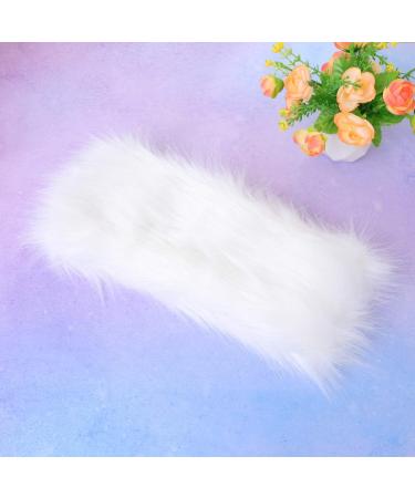 Minkissy 1Pc Fur Headband Winter Headdress Warm Headband Headwrap Winter Head Caps for Women (White) - Buy Online on GoSupps.com