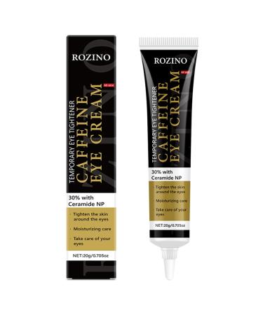 Caffeine Eye Cream for Dark Circles & Puffiness Hydrating Under Eye Treatment with Ceramides Coconut Oil Fights Fine Lines Lightweight Formula (0.7OZ) 0.7 Ounce (Pack of 1)