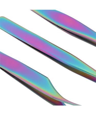 Herchr 3PCS Tweezers Set for Eyelash Extensions | Stainless Steel Straight & Curved Precision Tools - Buy Online on GoSupps.com