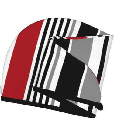 Microfiber Hair Drying Cap | Retro Stripe Absorbent Towel Wrap for Curly & Thick Hair - Quick Drying & Soft - Buy Online on GoSupps.com