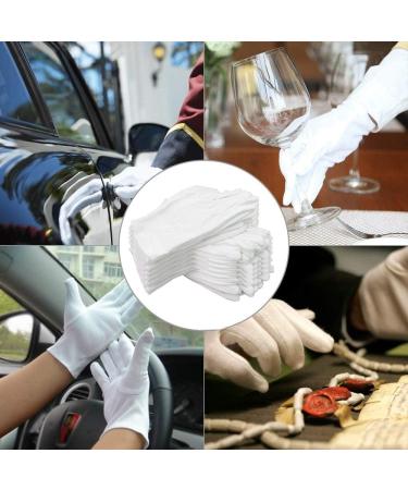 40 Pcs White Cotton Work Gloves Inspection Jewelry Dry Hand Moisturizing Gloves for Men Women - Buy Online on GoSupps.com