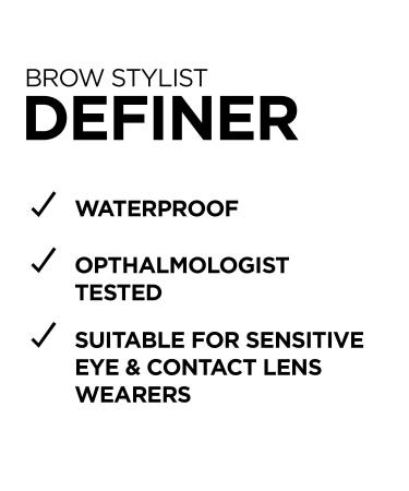 L'Oreal Paris Brow Stylist Definer Pencil - Waterproof  Ultra-Fine  Ash Brown - Fills Sparse Areas & Draws Tiny Brow Hairs 0.003 Fl Oz - Buy Online on GoSupps.com