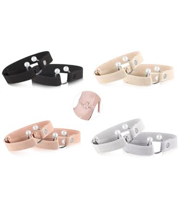 4 Pair High Heel Anti-Loose Straps Detachable Elastic Shoelace Accessories