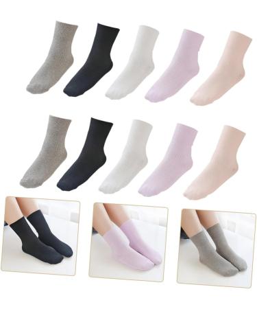 Buy 5 Pairs Cotton Care Socks for Elderly - Comfortable & Non-Binding Knit Socks for Men & Women | Perfect Maternity & Everyday Wear - Buy Online on GoSupps.com