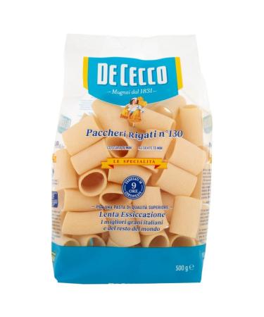 De Cecco Paccheri Rigati N 130 pasta 4 stuks 500 g + Italiaanse gourmet Pulp 400 g