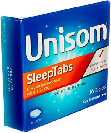 Unisom Sleep Tabs 16ct | Effective Nighttime Sleep-Aid for Restful Sleep - International Shipping Available - Buy Online on GoSupps.com