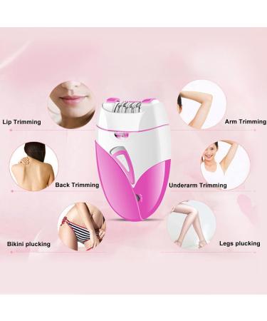 Cordless 2 Gear Speed Women Hair Trimmer Gentle Electric Bikini Trimmer USB Rechargeable (Rose Red) - Buy Online on GoSupps.com
