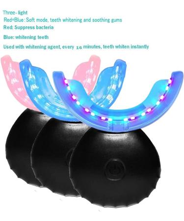 32LED Inductive Charging Teeth Whitening System - Accelerated Bleaching Trays Kit with 32 LED Lights (Black) - Buy Online on GoSupps.com