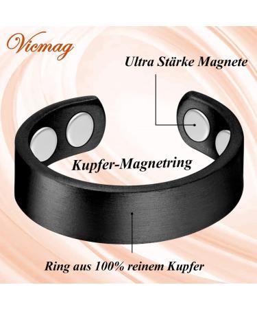 Vicmag Copper Magnetic Rings for Arthritis Pain Relief - Adjustable Pure Copper Therapy Rings for Men & Women | Gift Box Included - Buy Online on GoSupps.com