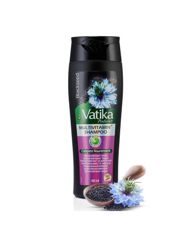 Vatika Multivitamin Shampoo with Nigella & Hair Color - 400 ml - Nourishes, Strengthens, Shines, Promotes Growth, Improves Hair Texture