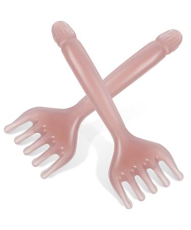 Ipetboom 2 pieces of combs guasha to scrub of the scalp multifunctional hand head massager for head-maintaining acupuncture treatment-plastic material