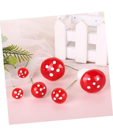 100 pcs Mushroom Cake Toppers mushroom party decorations cupcake toppers mushroom cupcake picks woodland cupcake topper baby decorations baby cake decor Small mushroom Fairy Foam Redx5pcs 8X2X2CMx5pcs - Buy Online on GoSupps.com