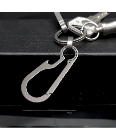 Green Beret Tactical Titanium Carabiner Keychain Clip Minimalist Keychain Key Clip EDC Quick Release Hooks TKC02B - Buy Online on GoSupps.com
