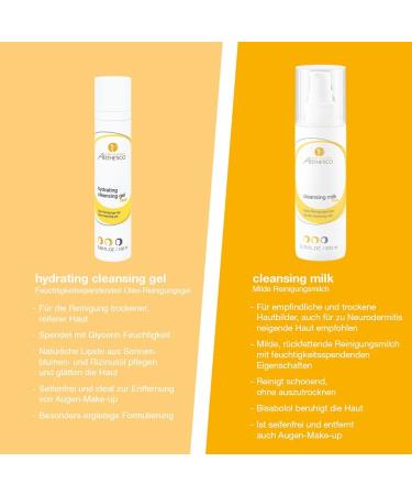 AESTHETICO Cleansing Milk - Mild Soap-Free Cleanser for Dry & Neurodermatitis Skin | 2 x 200 ml - Gentle Hydration & Soothing Care - Buy Online on GoSupps.com