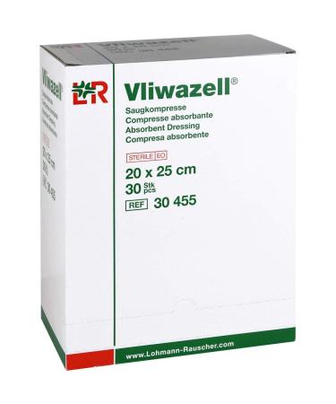 VLIWAZELL absorbent compresses 20x25 cm sterile 30 pcs