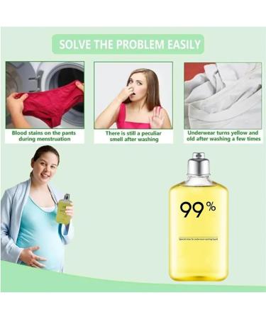 Underwear Laundry Detergent Liquid Underwear Detergent 99% Powerfully Plant Based Underwear Detergent Laundry Liquid Deep Removing Blood Stains (pink (rose scent)) - Buy Online on GoSupps.com