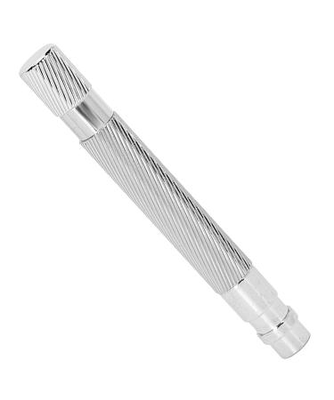 Buy Silver Safety Razor Handle for Men | Metal Replacement for Manual Razor | Retro Design for Ultimate Shaving Experience - Buy Online on GoSupps.com