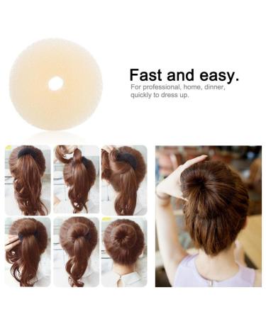 3 Piece Ring Style Donut Bun Maker Set - Large, Medium, Small (White) | Women Chignon Doughnut Shaper Hair Bun Maker - Buy Online on GoSupps.com