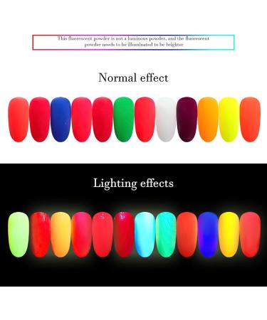MKNZOME 12 Colors Dip Powder Nail Kit - Glow in The Dark Pigment Powder for Nails - Starter Kit for Nail Art - Perfect Gift for Beginners and Women - Buy Online on GoSupps.com