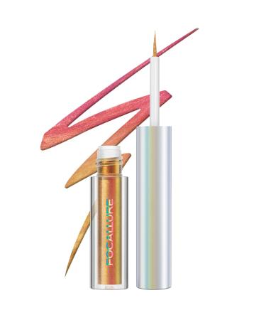 FOCALLURE Chameleon Liquid Eyeliner Intense Color Shifting Eyeliner Pen Metallic Multi-Reflective Finish Waterproof Smudge-proof Ultra-Fine Tip PHOENIX CITY 05 PHOENIX CITY