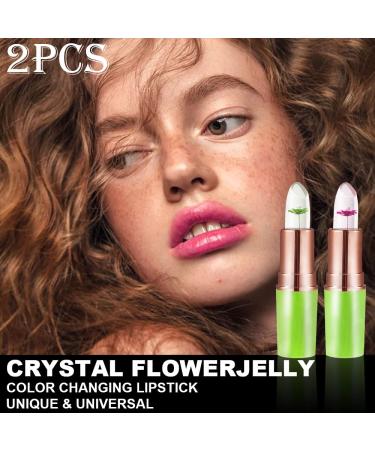 Color Changing Lipstick Set - BINGBRUSH 2Pcs Flower Lip Tint for Long Lasting Moisturized Lips - PH Mood Magic Stain Gloss Makeup for Women - Buy Online on GoSupps.com
