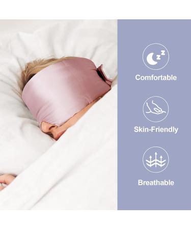 Luxury Mulberry Silk Sleep Mask - Adjustable Eye Cover for Comfort & Blackout | Perfect for Back & Side Sleepers - Elegance Rose - Buy Online on GoSupps.com