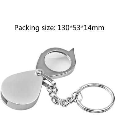 10x Pocket Magnifier Gift Metal Folding Magnifying Glass with Key Chain Jewelry Loupe Lens for Reading Maps Labels Craft Pocket Magnifier Glass Pocket magnifiers for Seniors Small Gift - Buy Online on GoSupps.com