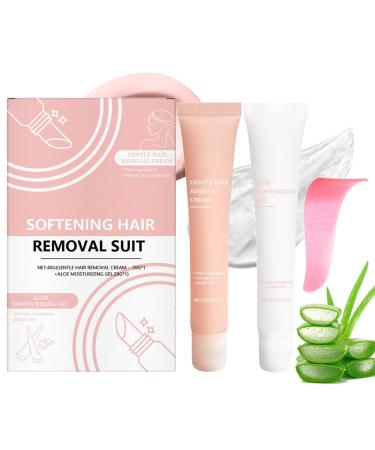 WJnflQN Facial Hair Removal Cream | Body Hair Removal with Moisturizing Effect - Hair Removal Kit for Sensitive Skin for Women: Beard Eyebrows Chin Upper Lip Neck Body and Face at Home