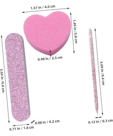 minkissy 20 Sets Nail Kit Multi Function Tool Mulitool Tools Nail File Nail Art Files Pedicure Polishing File 3 Piece Set Crystal Stick Three Piece Suit Toolkit Plastic 9.00X1.80X0.20CM As Shown - Buy Online on GoSupps.com