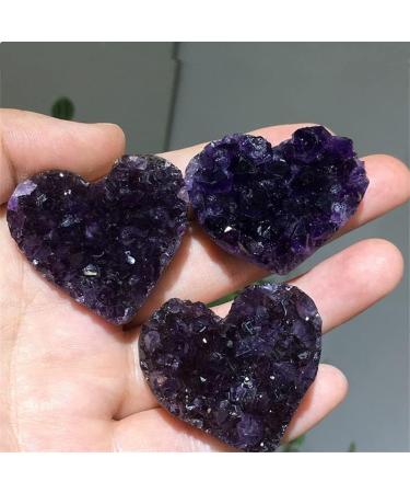 Crystals Stones Natural Uruguayan Amethyst Heart-Shaped Crystal Cluster for Home Decor ningxiao (Color : 20-35g) - Buy Online on GoSupps.com