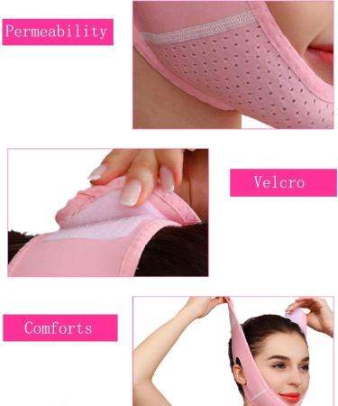 Face Slimming Strap V Shaped Slimming Mask Double Chin Reducer Pain-Free Facial Lifting Bandage For Eliminates Sagging Skin Lifting Firming anti wrinkle anti aging (Pink) - Buy Online on GoSupps.com