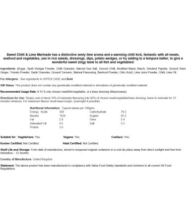 Sweet Chilli and Lime Marinade Flavouring - 2.5kg Catering Tub - Buy Online on GoSupps.com